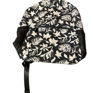 Black and White Floral Backpack